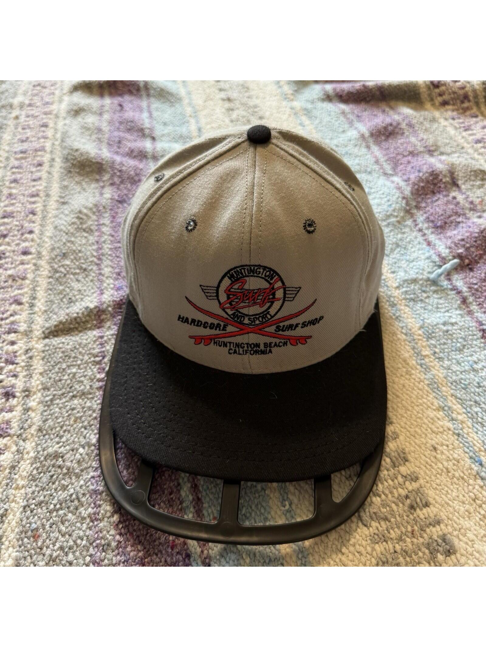 Vintage 90s Huntington Surf And Sport Surf Shop Hat Grey Wool Blend Osfa
